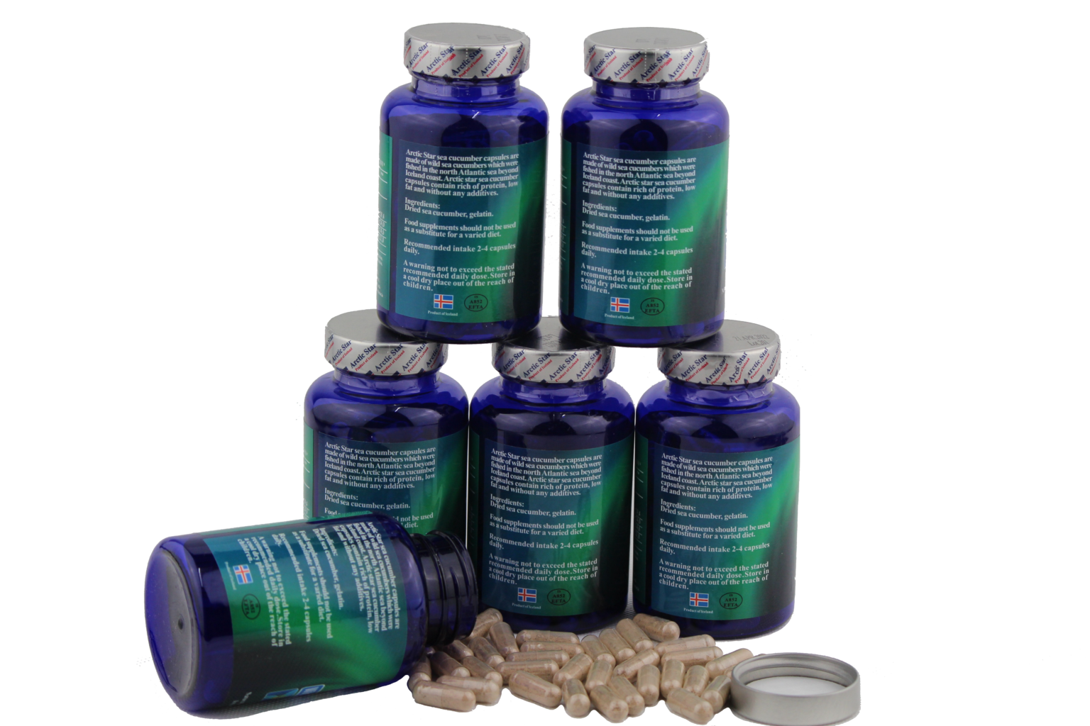 Arctic Star Sea cucumber capsules 6 bottles 480 capsules Arctic