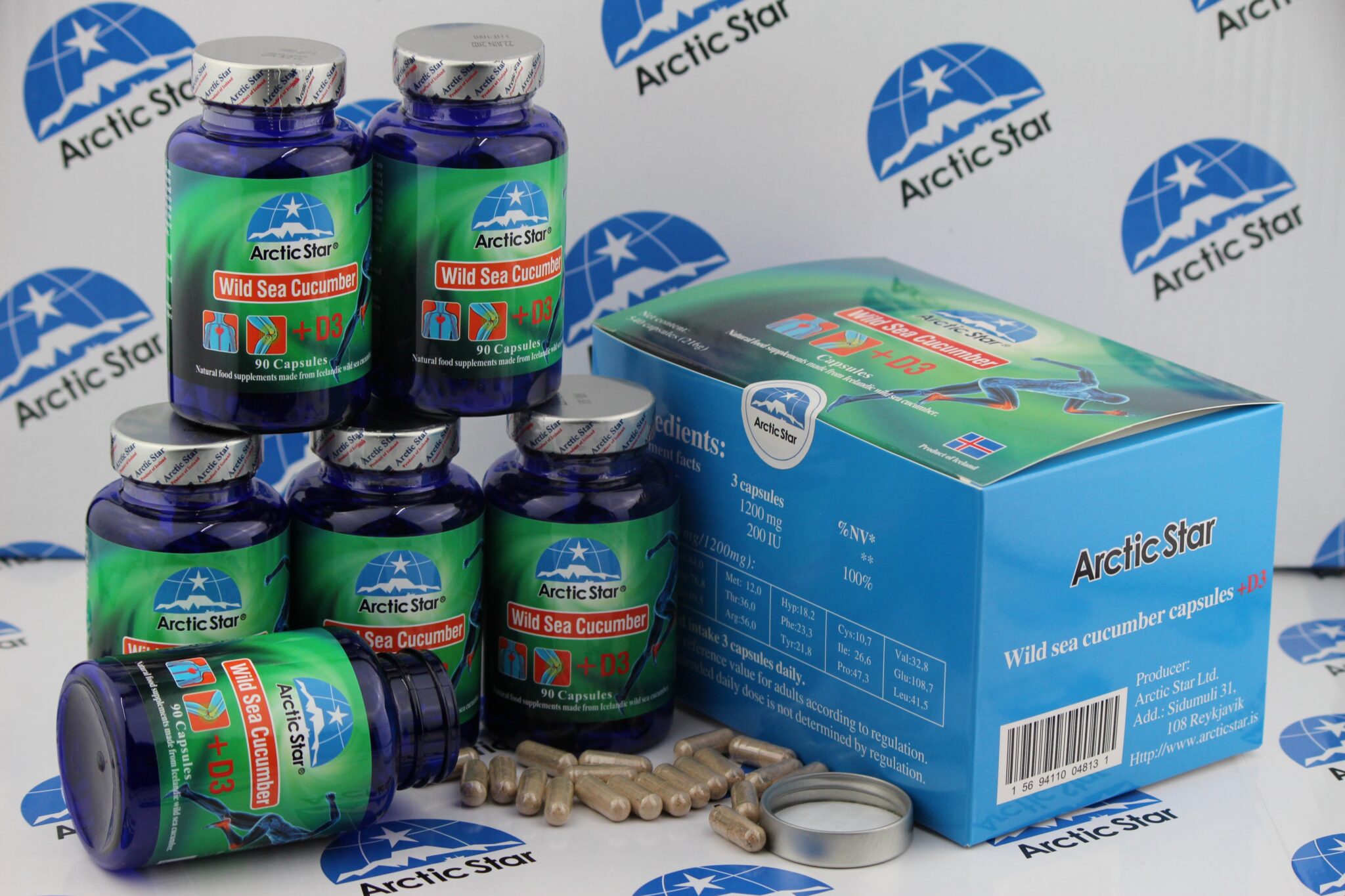 Arctic Star Sea cucumber + D3 capsules (90pc) Arctic Star Health